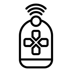 Home remote control icon. Outline home remote control vector icon for web design isolated on white background