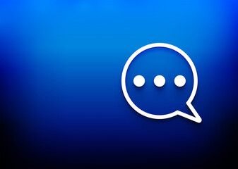 Fototapeta premium Comment icon electric blue abstract design background illustration