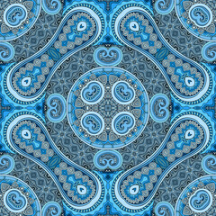 Vector abstract ethnic hand drawn seamless pattern