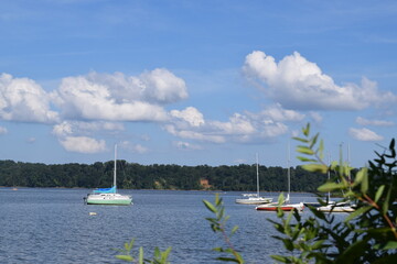 Boats docked on the Potomac River