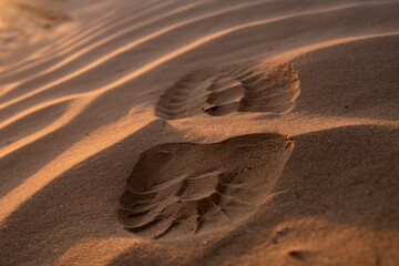 
footprint in the sand
