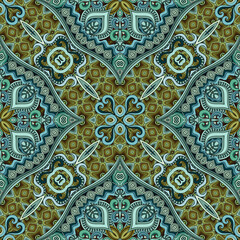 Vector abstract ethnic hand drawn seamless pattern