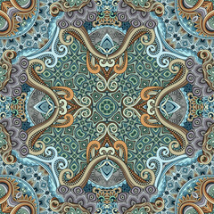 Vector abstract ethnic hand drawn seamless pattern