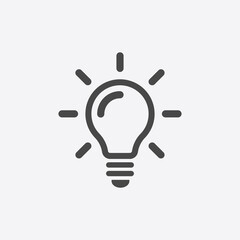 Light Bulb line icon vector for graphic design