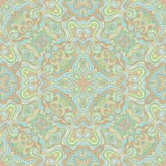 Vector abstract ethnic hand drawn seamless pattern