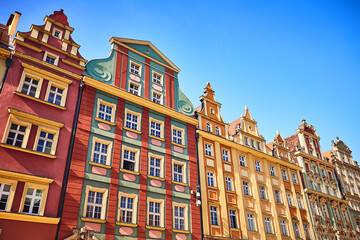 Fototapeta premium Colorful Houses on the Market square in Wroclaw, Poland