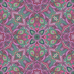 Vector abstract ethnic hand drawn seamless pattern