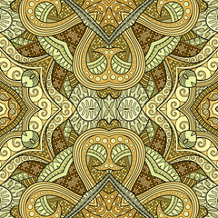 Vector abstract ethnic hand drawn seamless pattern