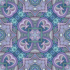 Vector abstract ethnic hand drawn seamless pattern