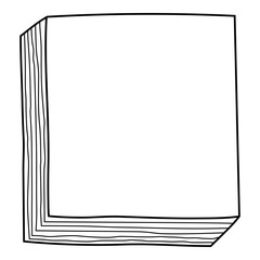 Decorative frame. A stack of notes for decoration, greeting cards and design.