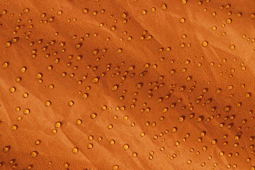 Condensate on the orange material.