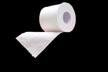 Toilet paper isolated on back background