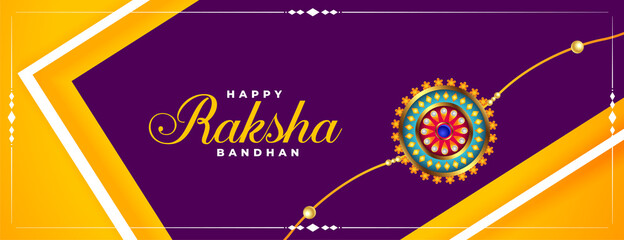 raksha bandhan wishes banner with rakhi design