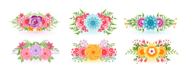 awesome floral flowers set for decoration purpose