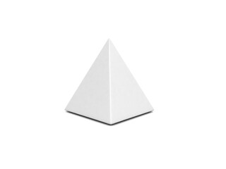 3d pyramid on white background