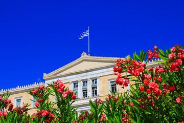 Greece, Athens, June 16 2020 - Partial view of the Greek Parliament.