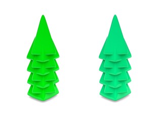 Fototapeta premium 3d spruce on white background