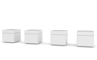 3d  cream container on white background