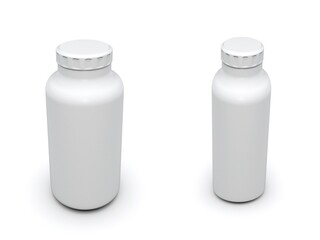 3d bottle mockup on white background