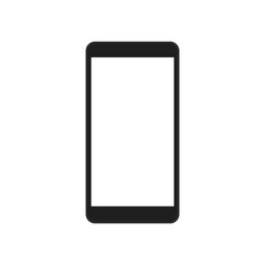 Mobile phone vector icon isolated. Smartphone shape with with empty screen.