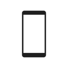 Mobile phone vector icon isolated. Smartphone shape with with empty screen.