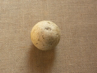 Gray color ripe whole Wood apple or Aegle marmelos fruit