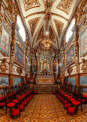 Fototapeta premium Interior of old church in São João del-Rei