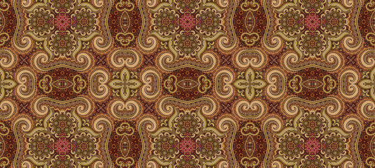 Vector ethnic ornamental color seamless pattern stripe