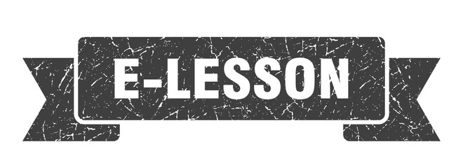 e-lesson grunge vintage retro band. e-lesson ribbon