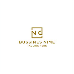 Obraz premium Unique letter NC or CN logo for update professional business such as consulting, financial, capital ventures, accounting, advertising and marketing, investments, lawyer and real estate.