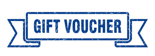 gift voucher grunge vintage retro band. gift voucher ribbon