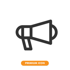 megaphone icon pack isolated on white background. for your web site design, logo, app, UI. Vector graphics illustration and editable stroke. EPS 10.