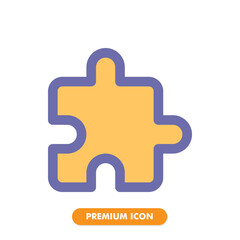 Obraz premium puzzle icon pack isolated on white background. for your web site design, logo, app, UI. Vector graphics illustration and editable stroke. EPS 10.