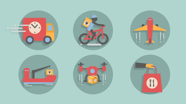 Shipping and Delivery Icon Titles