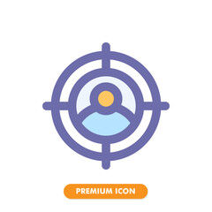 target icon pack isolated on white background. for your web site design, logo, app, UI. Vector graphics illustration and editable stroke. EPS 10.