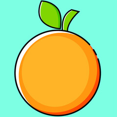 vector illustration of an orange