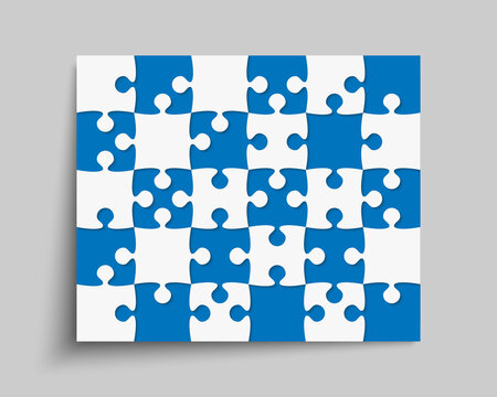 Vector background made pieces puzzle jigsaw, frame