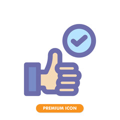 accept icon pack isolated on white background. for your web site design, logo, app, UI. Vector graphics illustration and editable stroke. EPS 10.