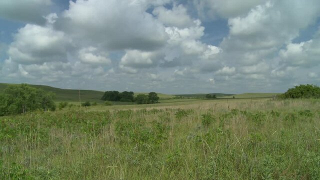 prairie landscape with clouds