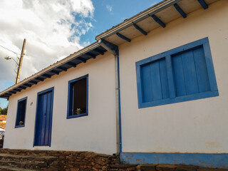 Houses of a small village in a historical region of Brazil. This village called São Bartolomeu.