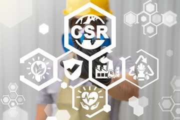 CSR Corporate Social Responsibility Industry Concept.