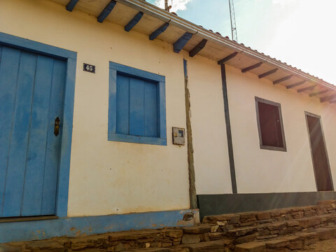 Houses of a small village in a historical region of Brazil. This village called S&atilde;o Bartolomeu.