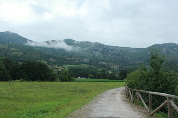 path in the mountains in Navarra (Spain)