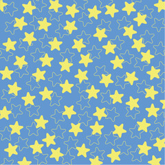 Fototapeta na wymiar Star pattern. Yellow star texture