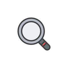 Magnifying glass or search icon. Color vector icon.