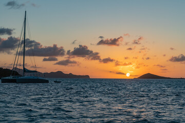 Saint Vincent and the Grenadines, Tobago Cays sunset