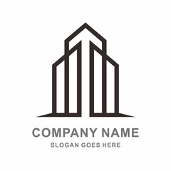 House Building Shape Architecture Business Company Vector Logo Design