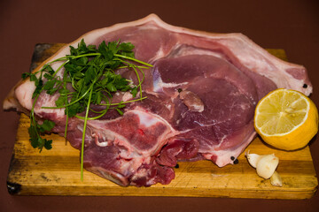 raw lamb chops
