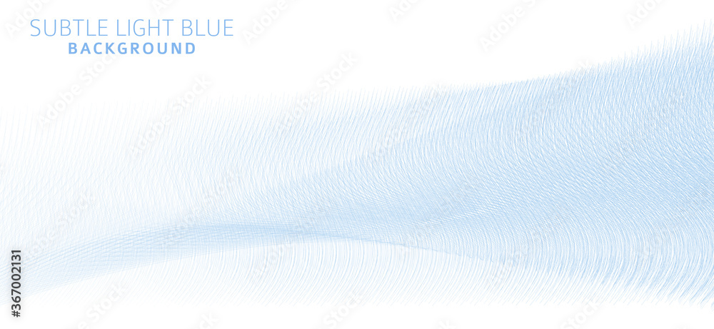Poster Clear background with thin soft blue curved lines. Subtle vector pattern