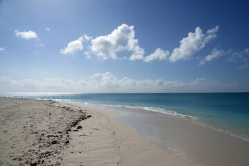 Caribbean white beaches on the islands of Cuba